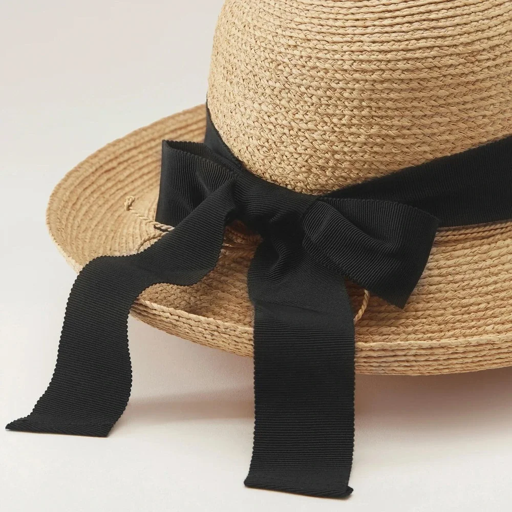 Helen Kaminski Iconic Newport Raffia Braid Hat Beige